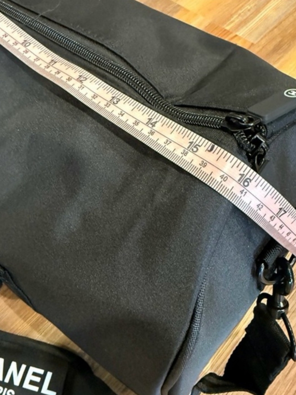 CHANEL GWP Black Duffel Bag with White CC Logo - Picture 8 of 11